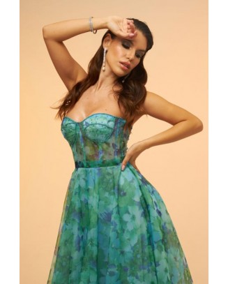 Valerie Printed Strapless... 2