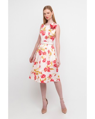 LS floral duchess dress 12145