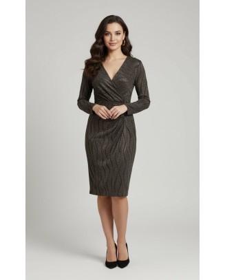 RDN lurex wrap dress 5024