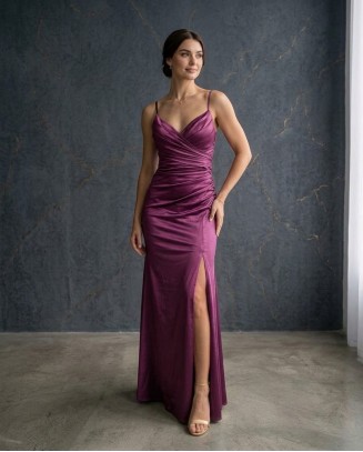 EML satin wrap maxi dress...